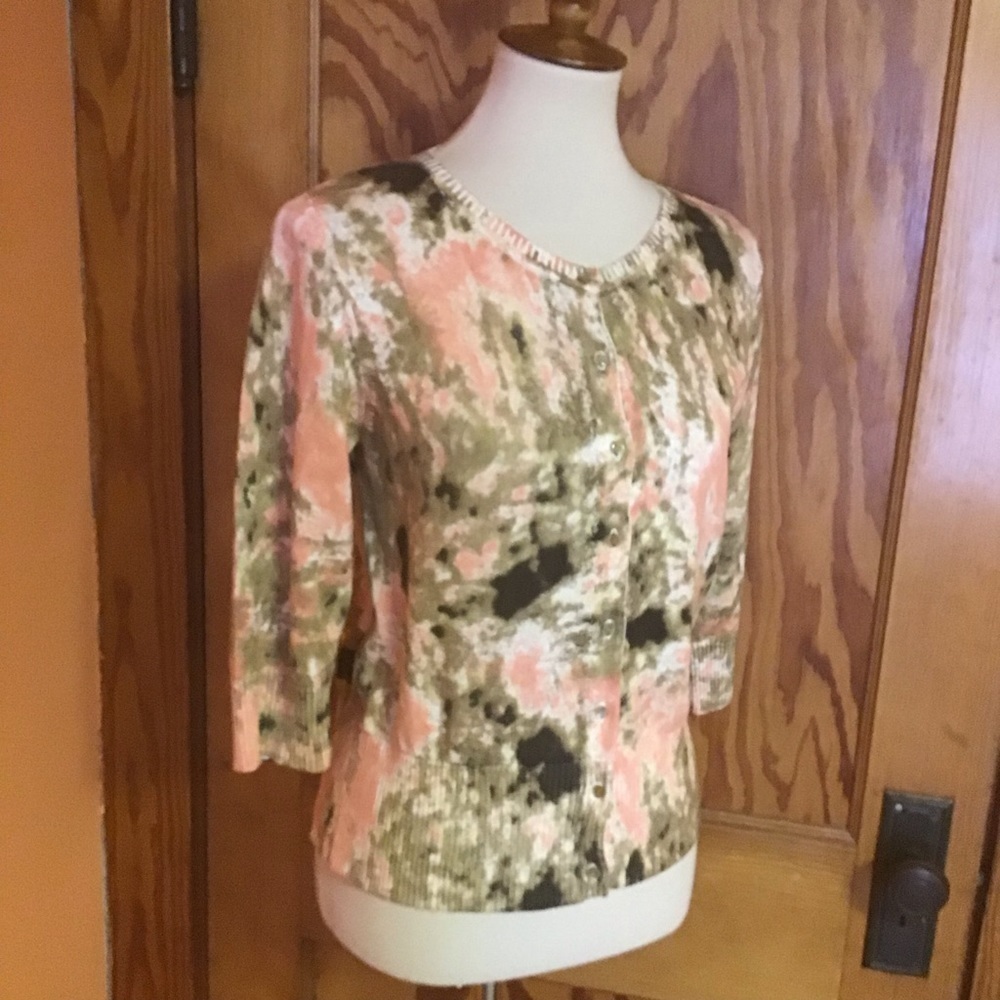 Relativity Pink And Black Patterned Cardigan - image 7